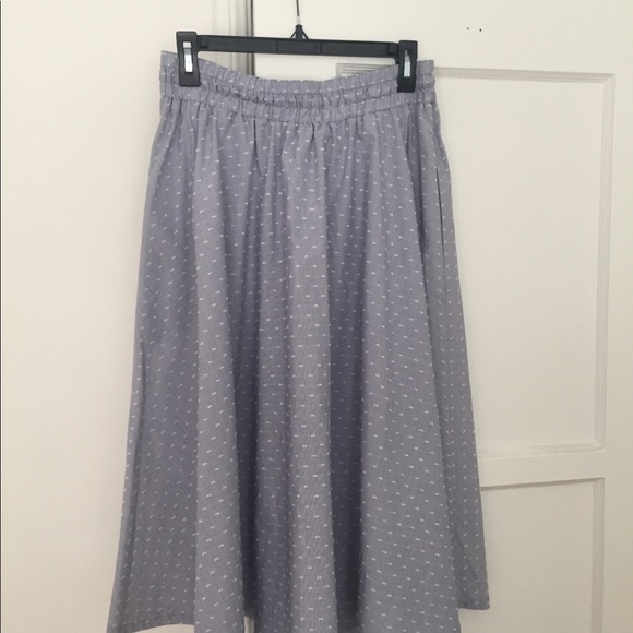Blue Swiss Dot Louella Midi Skirt - Picture 3 of 6